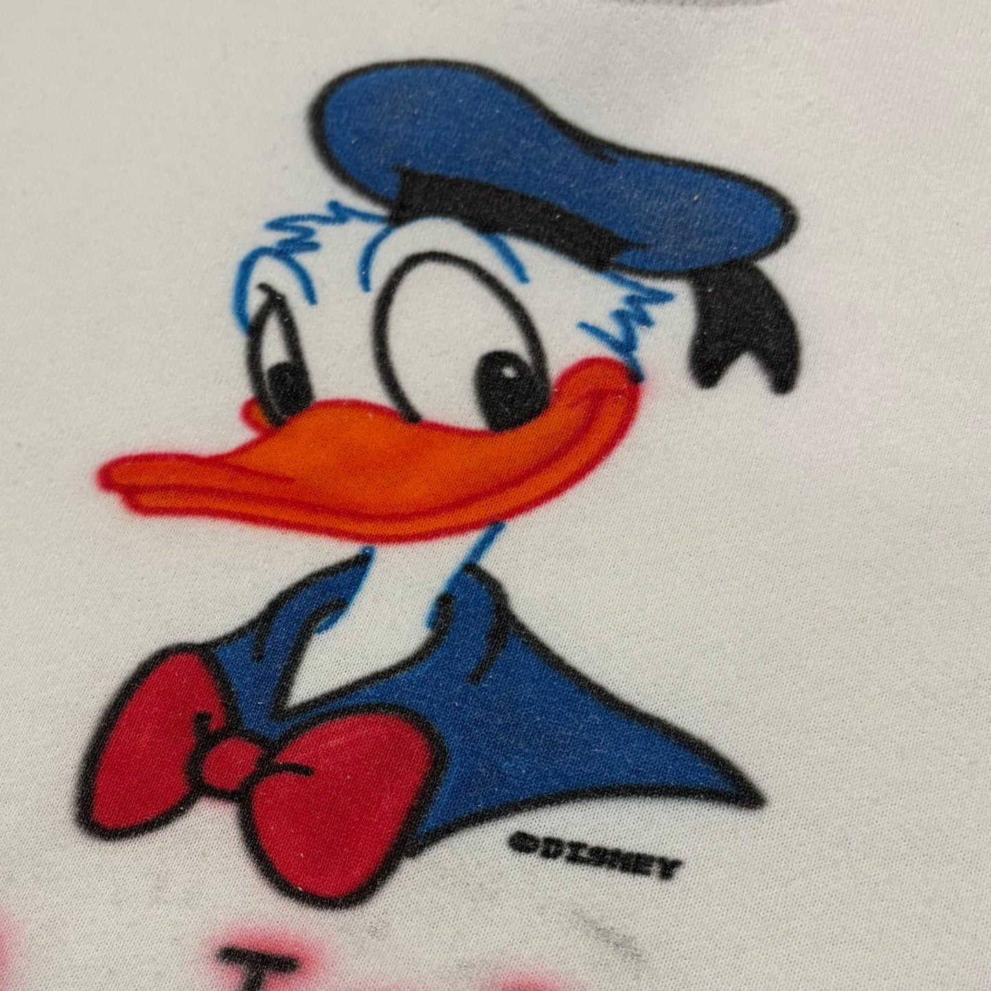 90's Disney ドナルドダック Bepa Johnny スウェット 白 (XL) /B1766S-SO