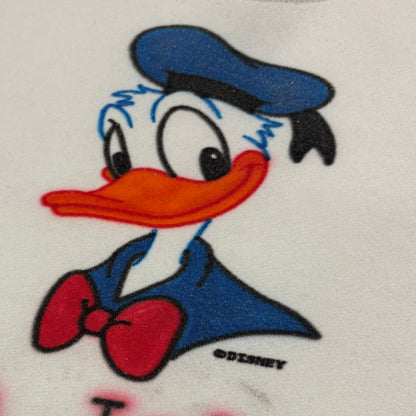 90's Disney ドナルドダック Bepa Johnny スウェット 白 (XL) /B1766S-SO