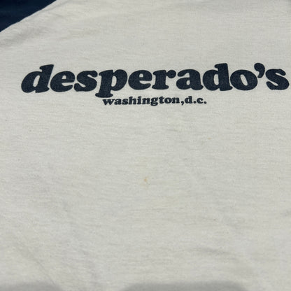 80's "desperado's Washington d.c." ラグラン Tシャツ ホワイト (L)/A6376T-SO