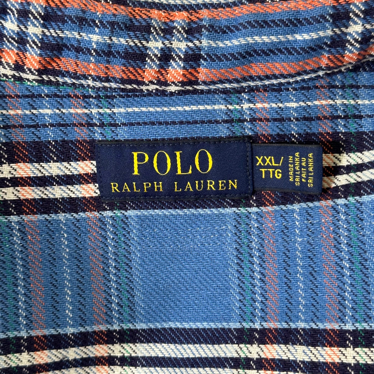 00's Ralph Lauren ネルシャツ 青(XXL)/A1634SH-SO