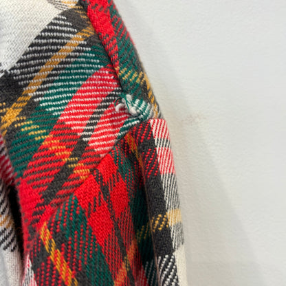 70's BIG MAC JC penny ヘビーネルシャツ 赤黒白緑黄 (XL)/B2910S-SO