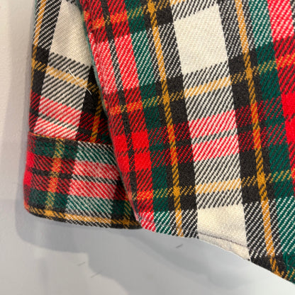 70's BIG MAC JC penny ヘビーネルシャツ 赤黒白緑黄 (XL)/B2910S-SO