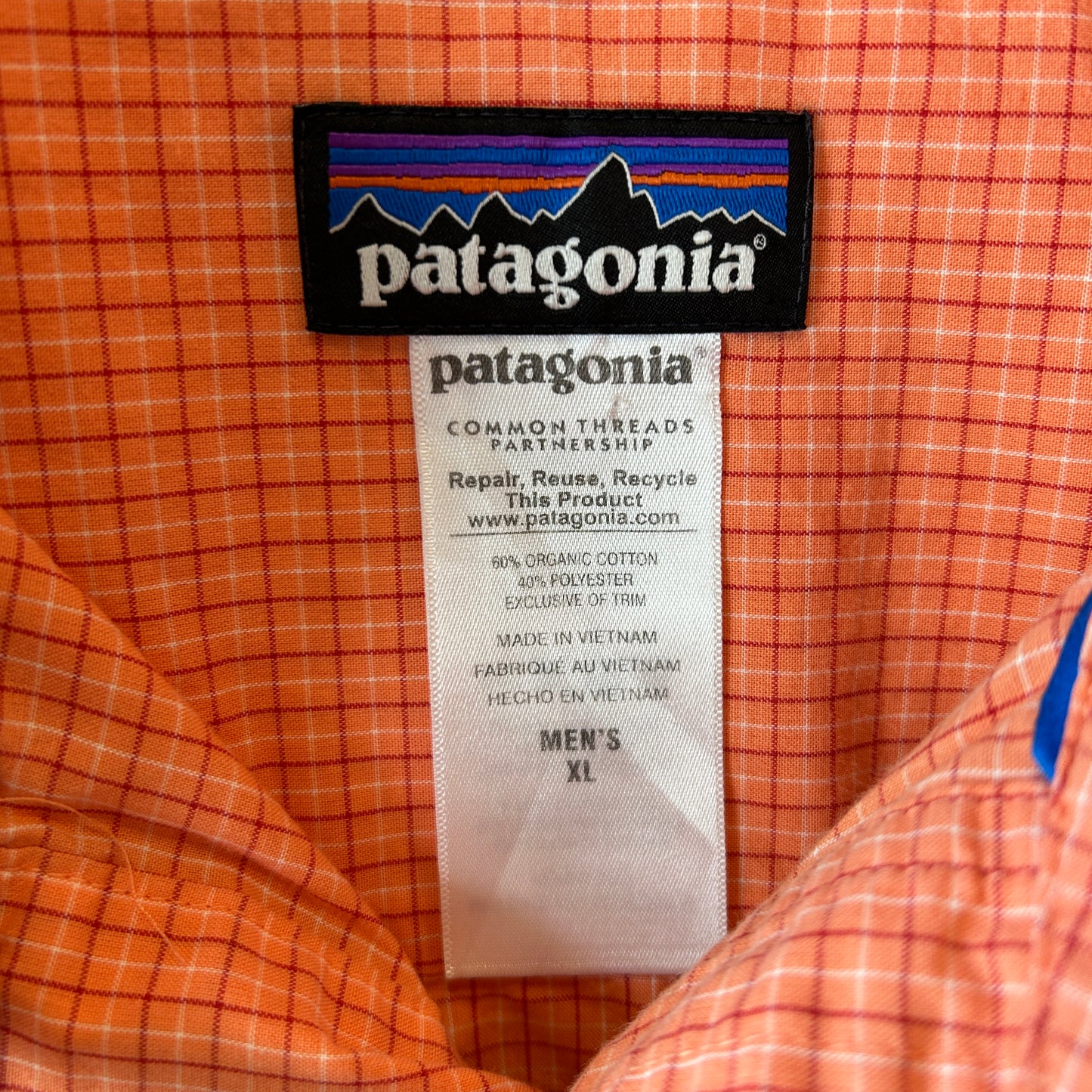 Patagonia パタゴニア Island Hopper II Shirt 半袖チェックシャツ (XL)/C1319SH-SO