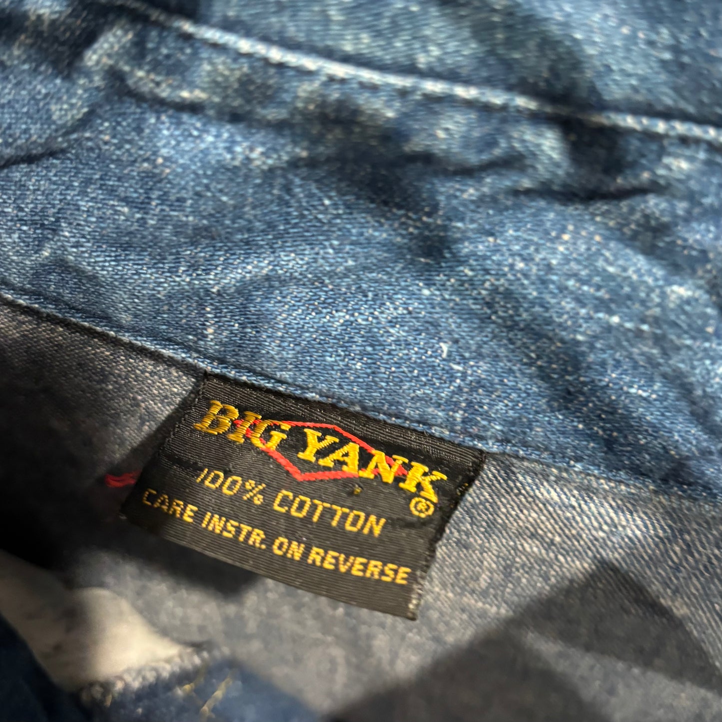 70's Big Yank デニムシャツ キルトステッチ 青 (サイズ不明)/B3339S-SO