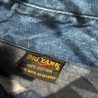 70's Big Yank デニムシャツ キルトステッチ 青 (サイズ不明)/B3339S-SO