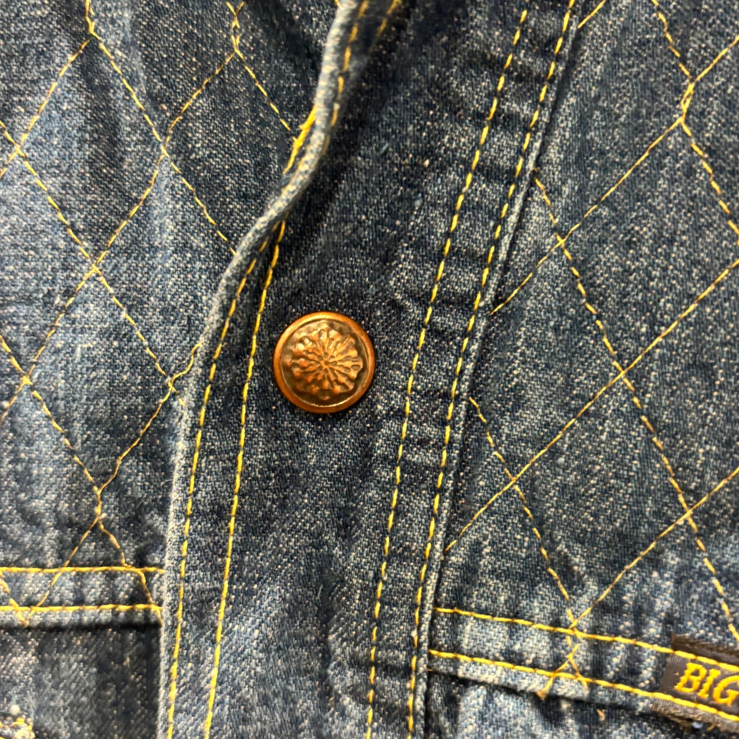 70's Big Yank デニムシャツ キルトステッチ 青 (サイズ不明)/B3339S-SO