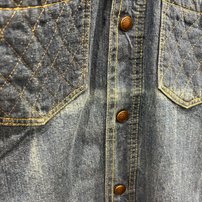 70's Big Yank デニムシャツ キルトステッチ 青 (サイズ不明)/B3339S-SO