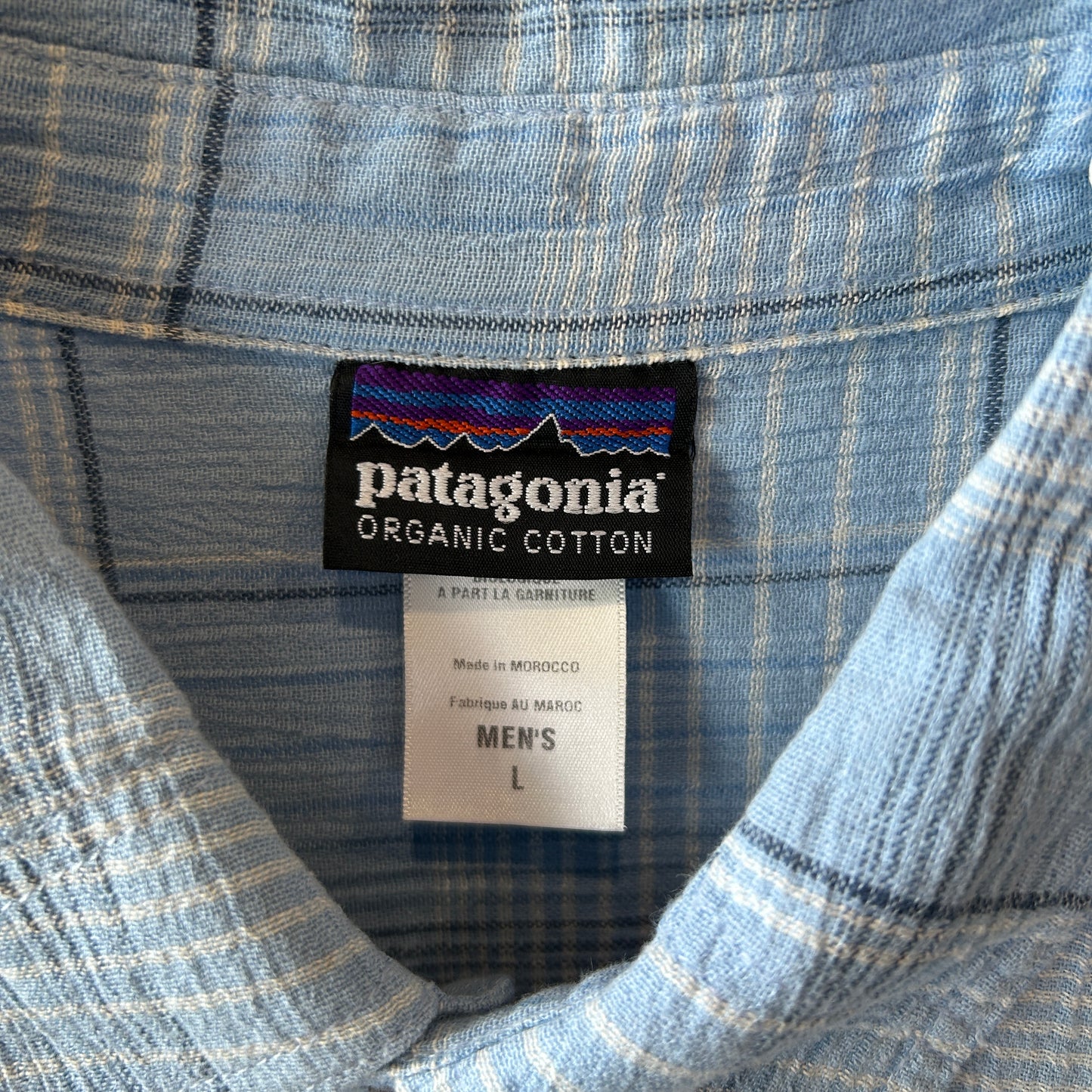 09 Patagonia パタゴニア Men's A/Cシャツ チェックシャツ ブルー(L)/C1316SH-SO