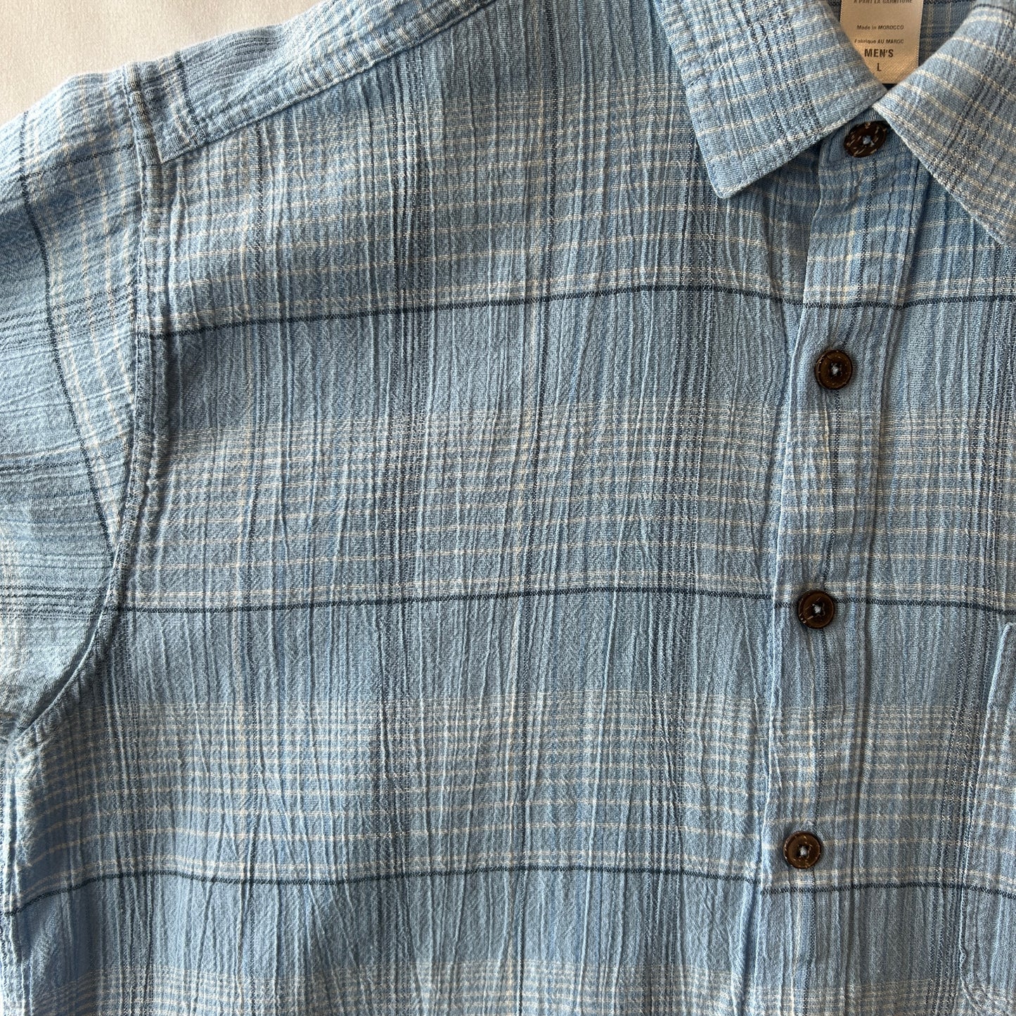 09 Patagonia パタゴニア Men's A/Cシャツ チェックシャツ ブルー(L)/C1316SH-SO