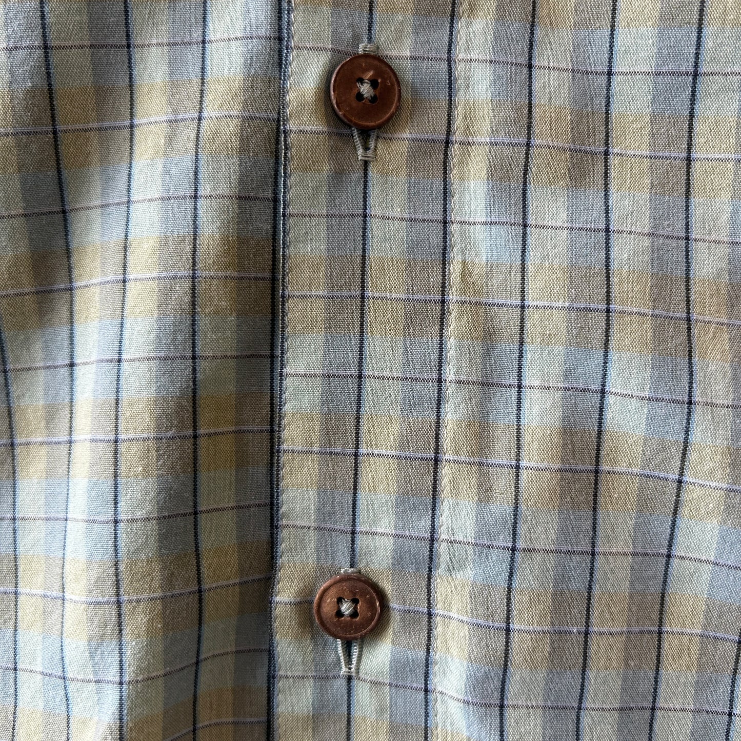 08 Patagonia パタゴニア El Jefe Shirt S/S チェックシャツ グリーン/紺 (M)/C1318SH-SO