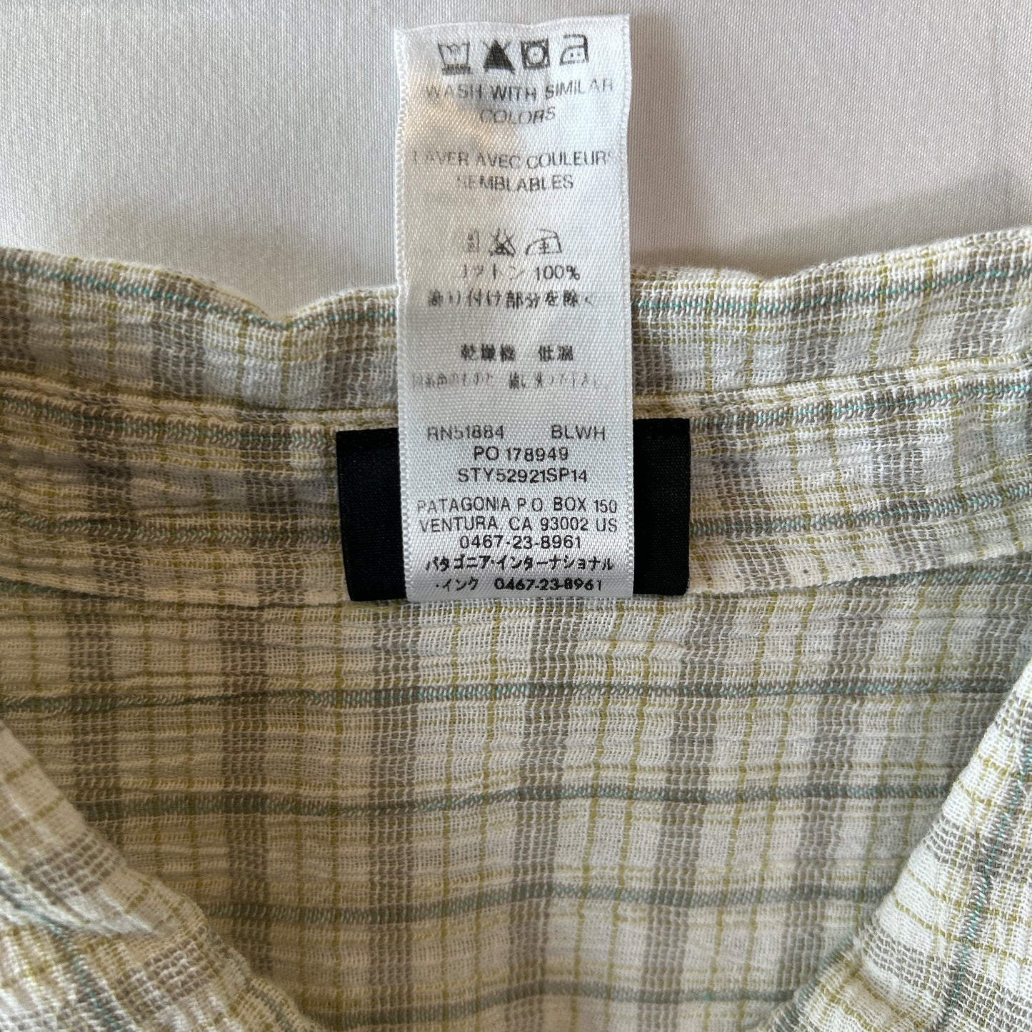 2014 Patagonia パタゴニア Men's A/Cシャツ チェックシャツ ホワイト(L)/C1317SH-SO