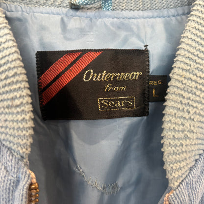 80's Sears カップショルダージャケット 水色 (L)/B3342J-SO