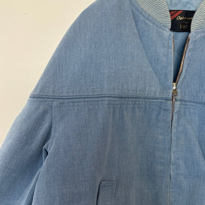 80's Sears カップショルダージャケット 水色 (L)/B3342J-SO