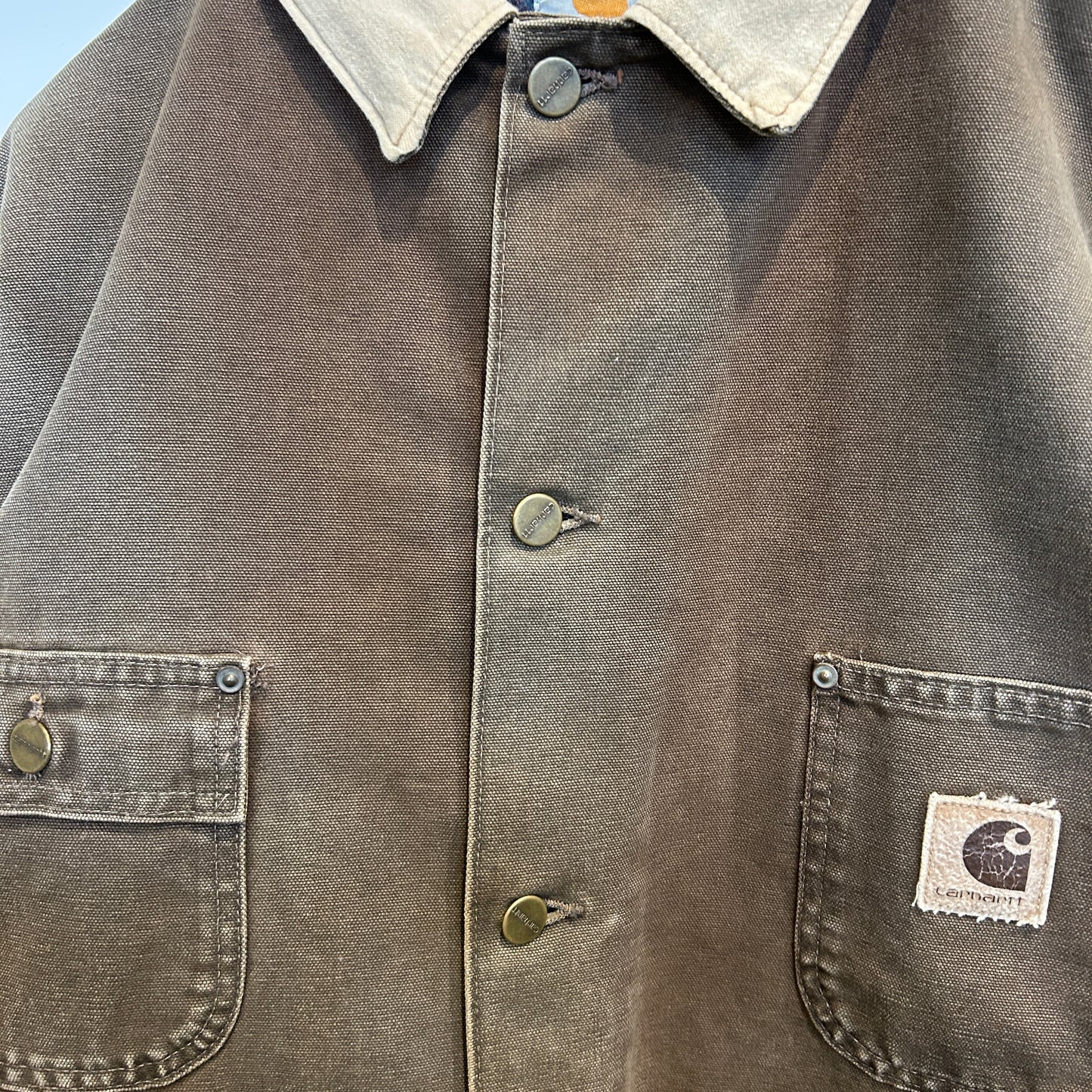 90's Carhartt カーハート チョアコート カバーオール ブラウン/A8779O-SO