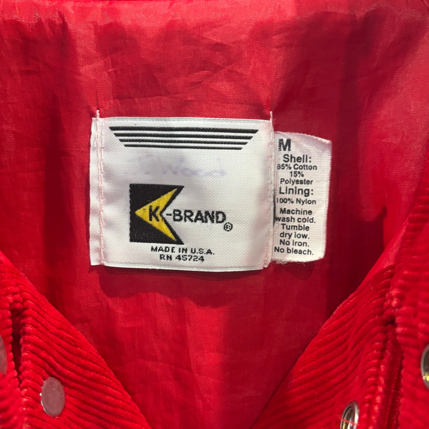 90's K-Brand コーデュロイ スウィングトップジャケット 赤 (M)/B3101J-SO