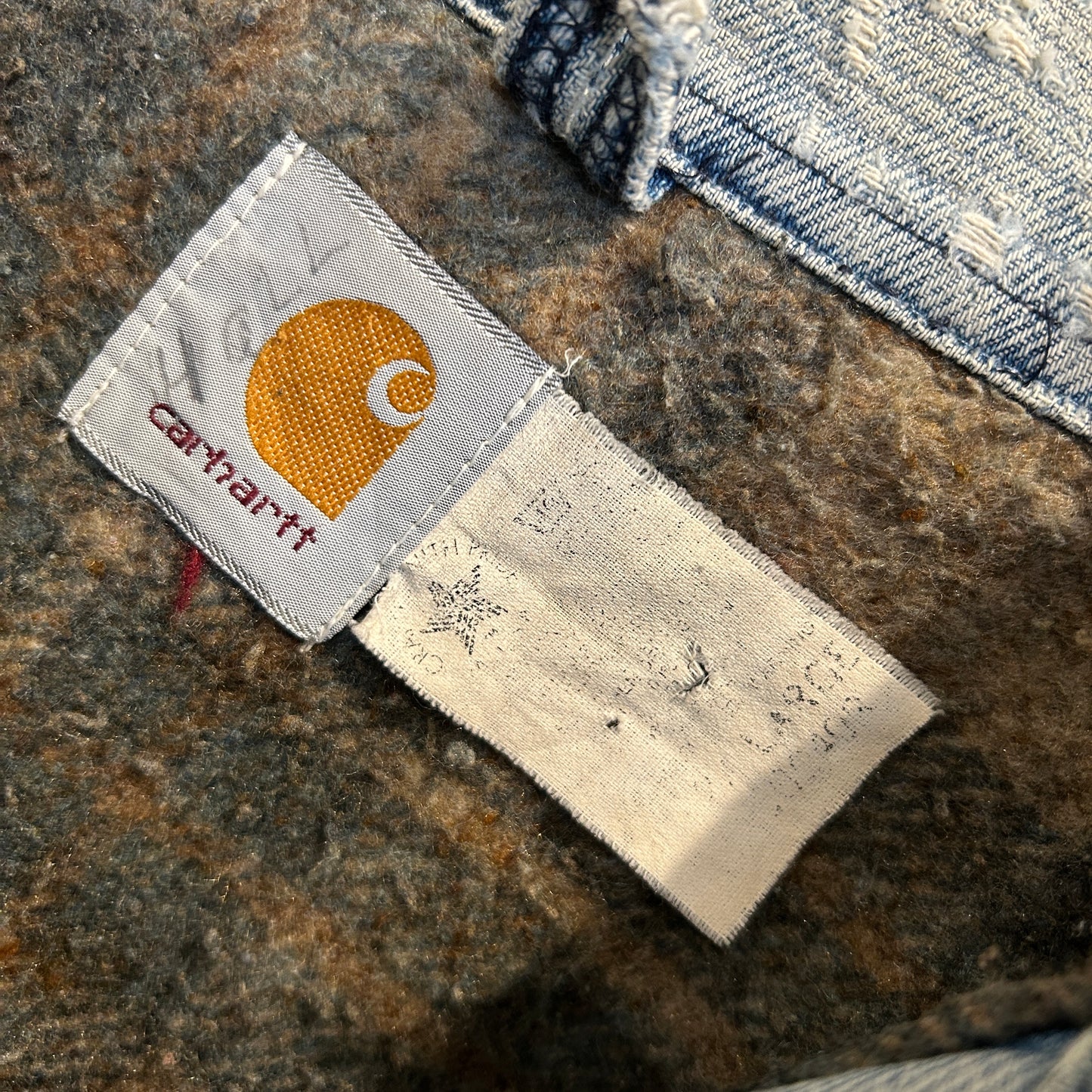 90's Carhartt カーハート デニムチョアコート カバーオール 襤褸(2XL)/A9054O-SO