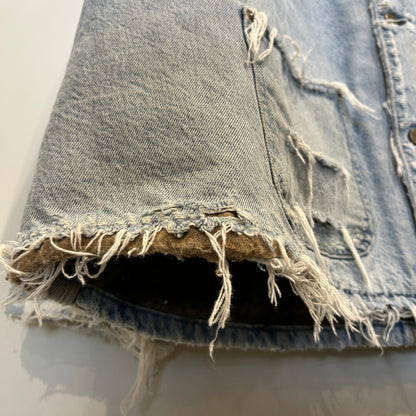 90's Carhartt カーハート デニムチョアコート カバーオール 襤褸(2XL)/A9054O-SO