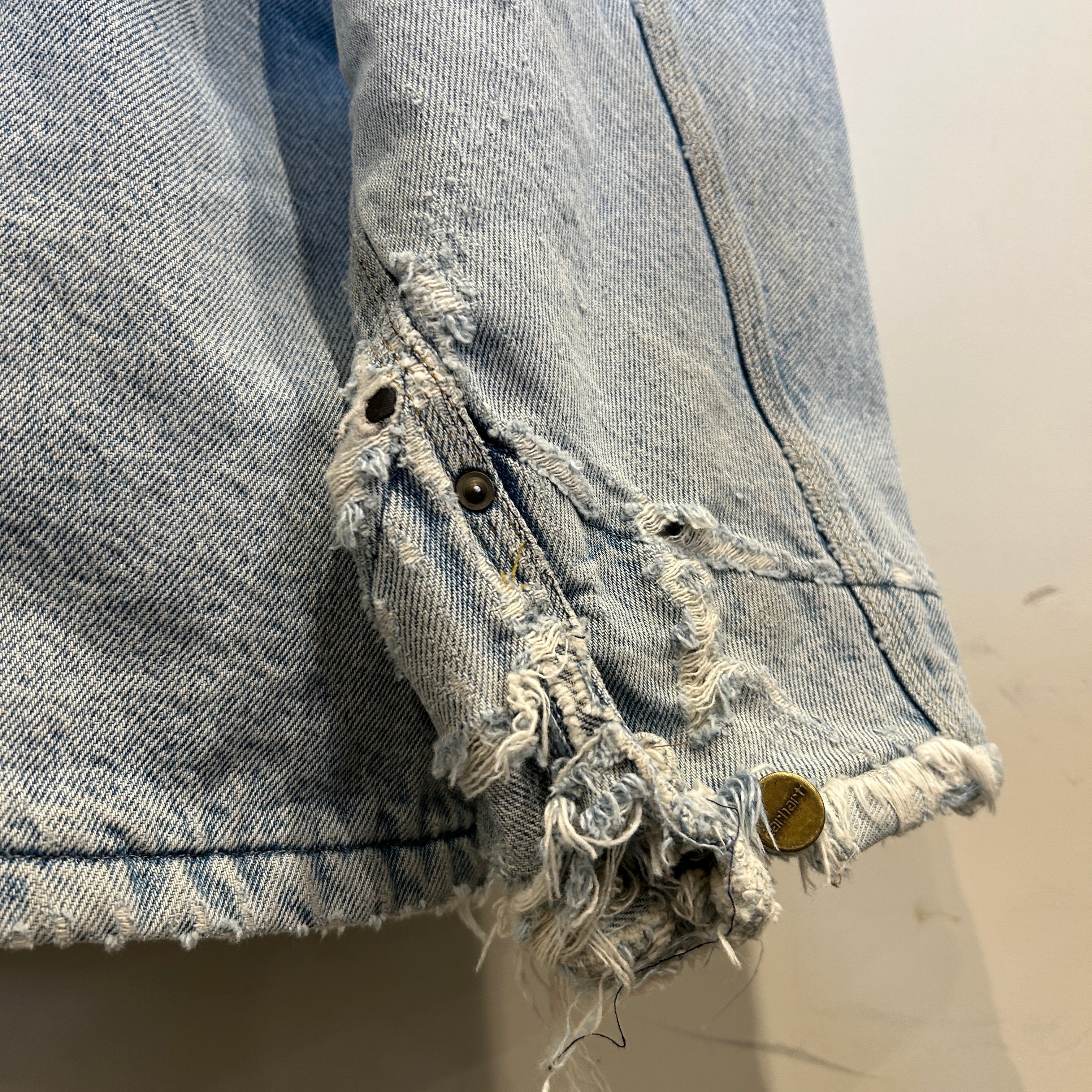 90's Carhartt カーハート デニムチョアコート カバーオール 襤褸(2XL