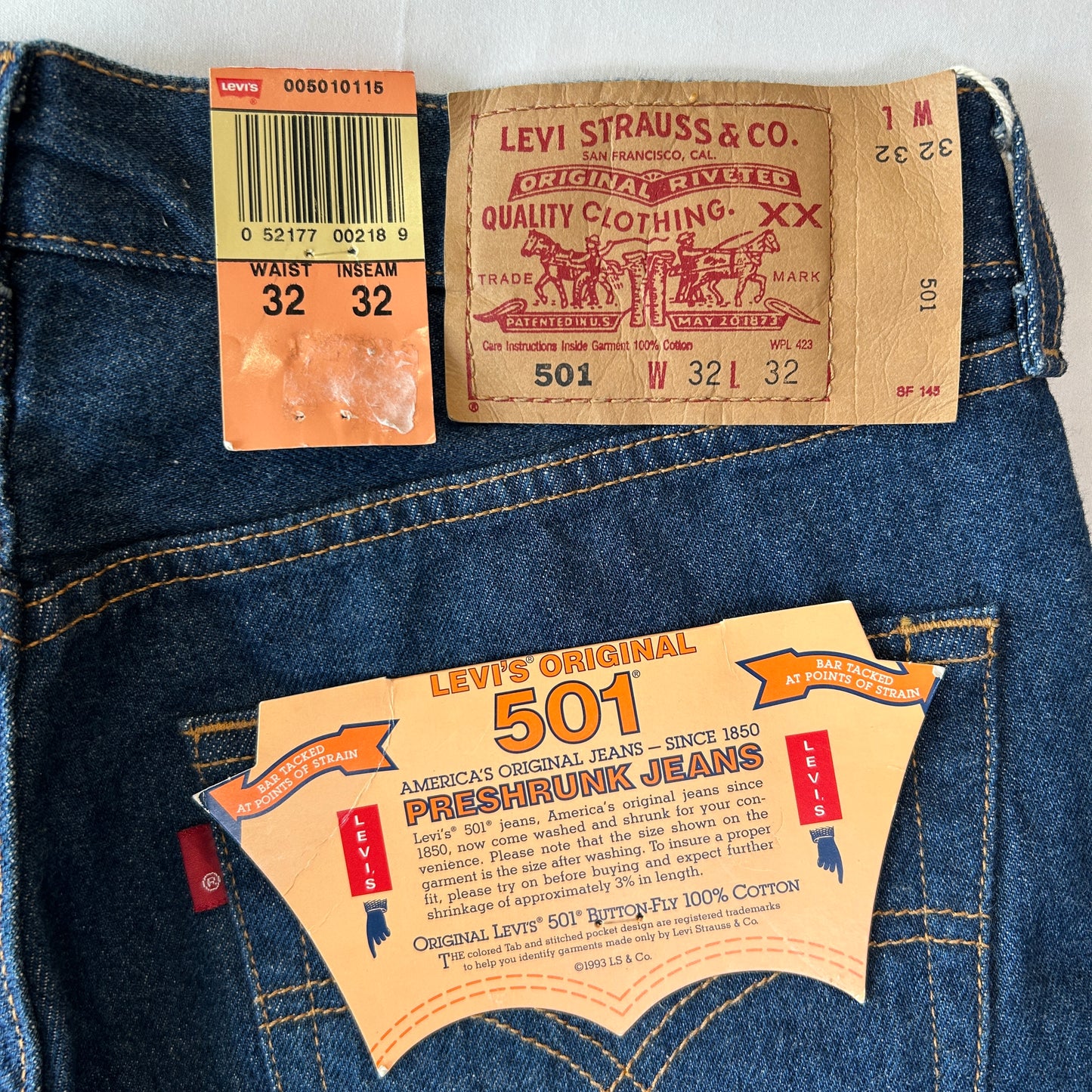 デッドストック 00's Levi's リーバイス 501 デニムパンツ フラッシャー付き メキシコ製 (32×32)/C1321P-SO