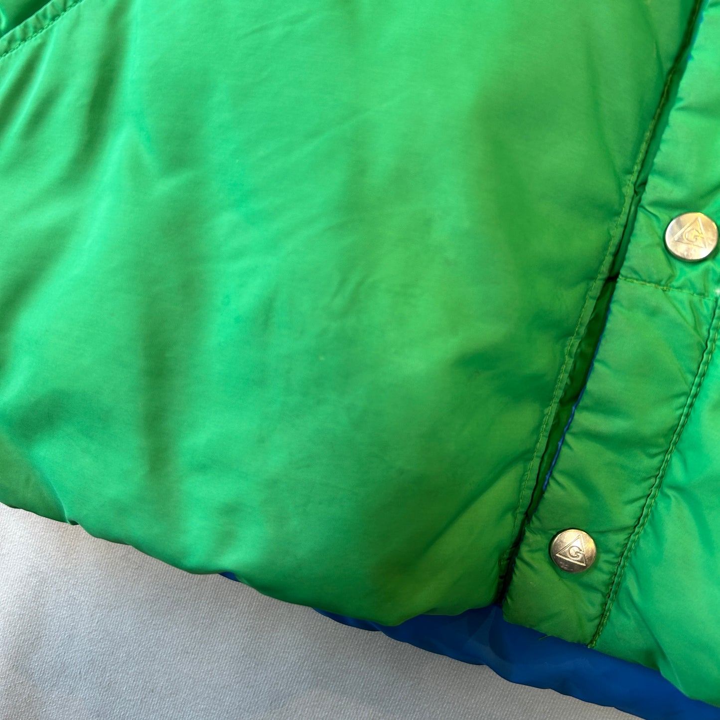 80's GERRY リバーシブルダウンベスト グリーン/ブルー(L)/C0249V-SO