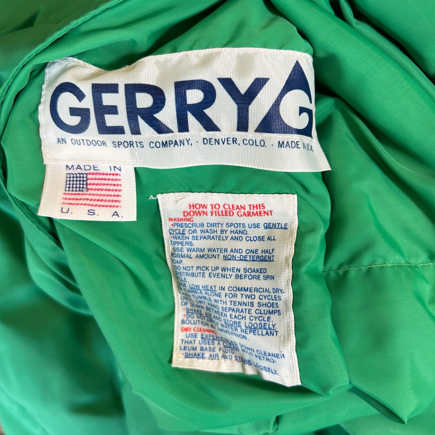 80's GERRY リバーシブルダウンベスト グリーン/ブルー(L)/C0249V-SO
