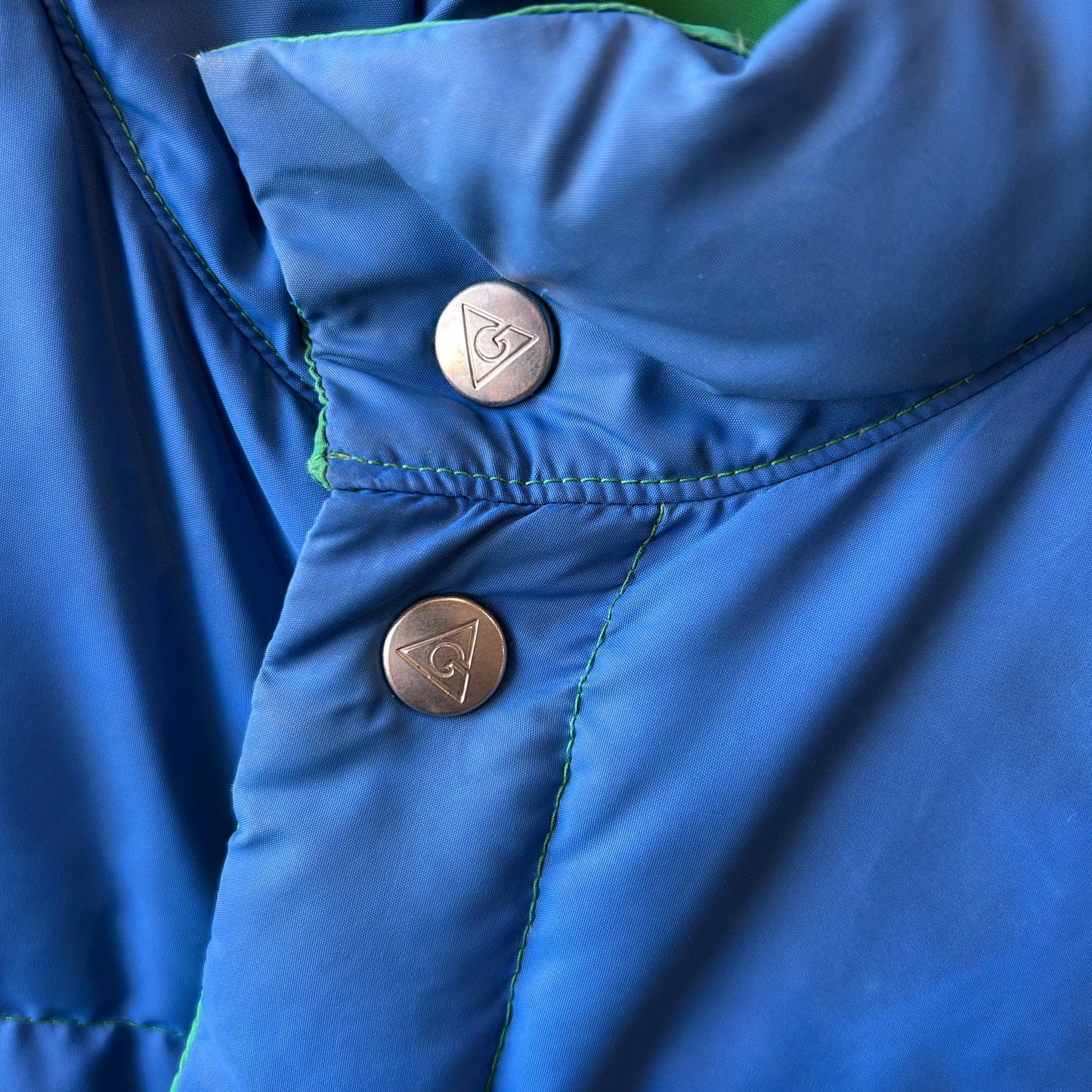 80's GERRY リバーシブルダウンベスト グリーン/ブルー(L)/C0249V-SO