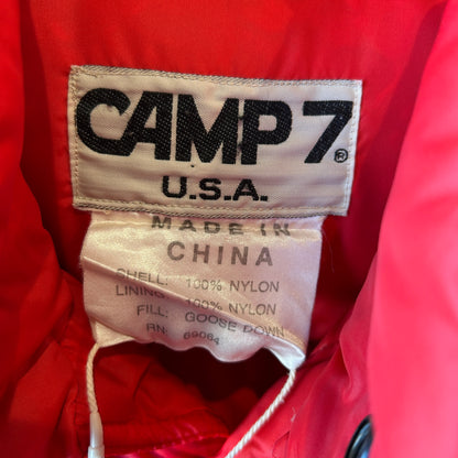 90's CAMP7 ダウンベスト Goose down レッド(L)/C0255V-SO