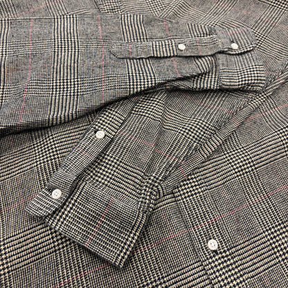 00's Ralph Lauren ラルフローレン デッドストック チェック バンドカラーシャツ POSTBOY ベージュ系 (L) /B1162SH-SO