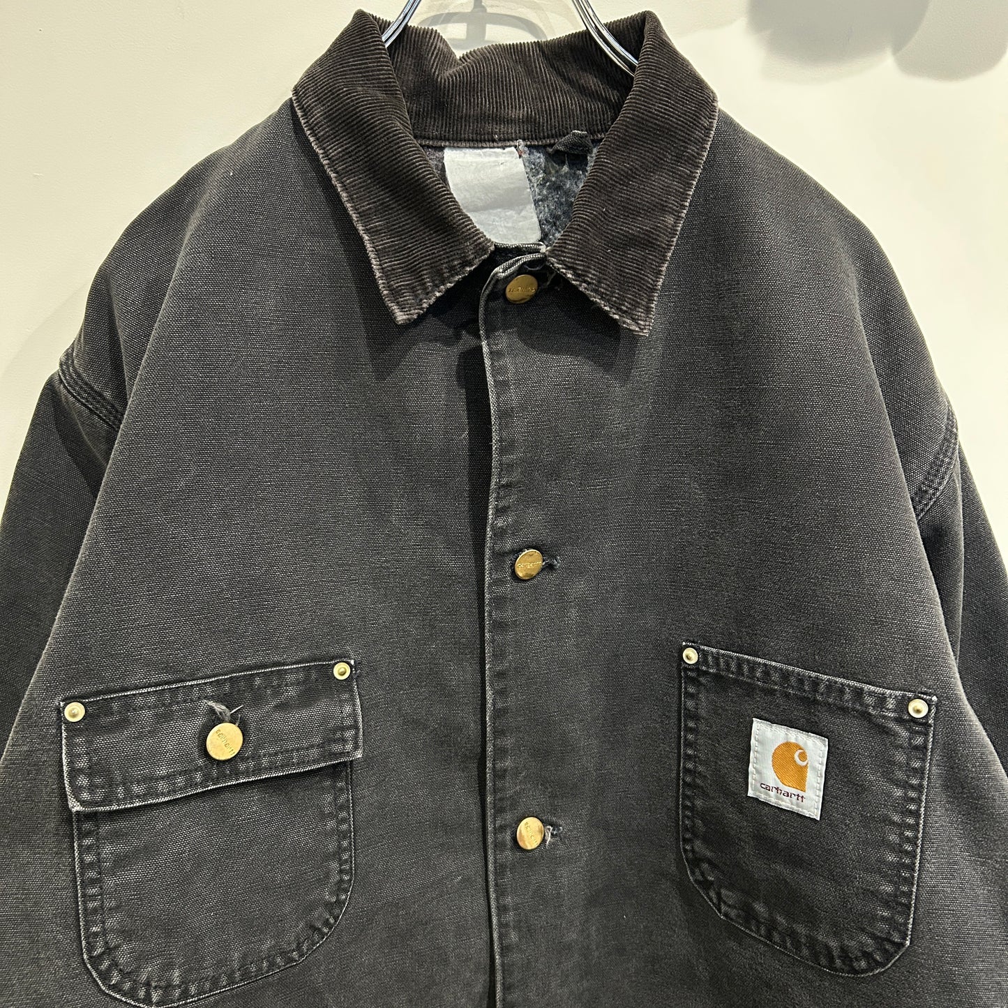 90's~ Carhartt カーハート チョアコート カバーオール ブラック/A8788O-SO