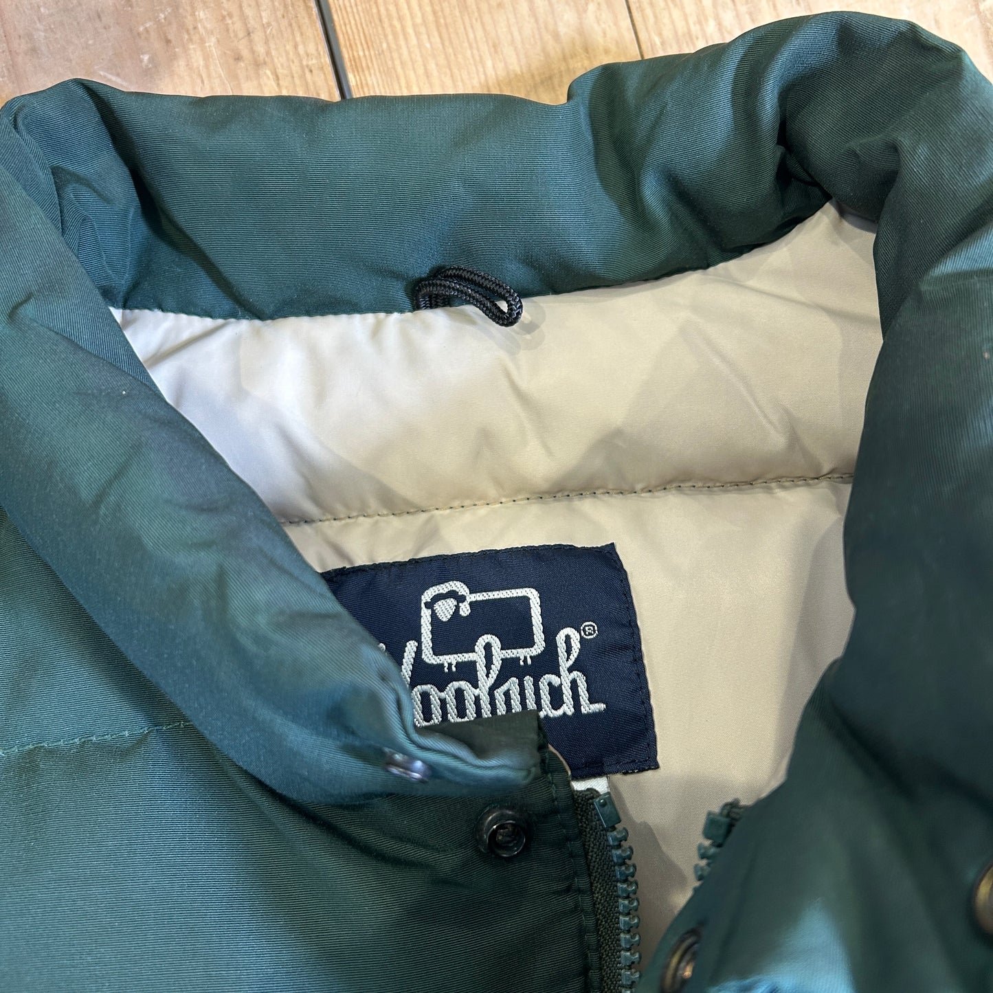 80's Woolrich ウールリッチ 　ダウンベスト ダークグリーン(XL)/C0256V-SO