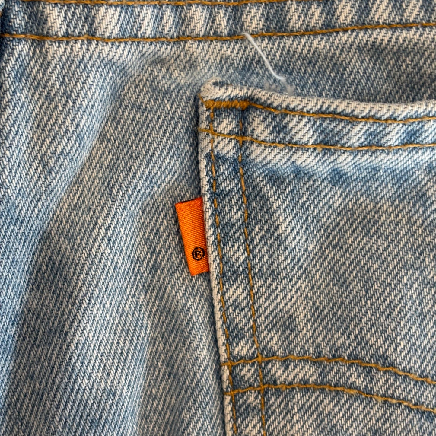 90's Levi's 550 USA製 リーバイス ショーツ ハーフパンツ オレンジタブ 薄青 (W36)/B2097P-SO