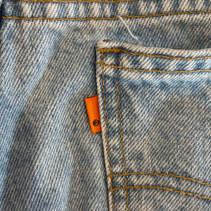 90's Levi's 550 USA製 リーバイス ショーツ ハーフパンツ オレンジタブ 薄青 (W36)/B2097P-SO