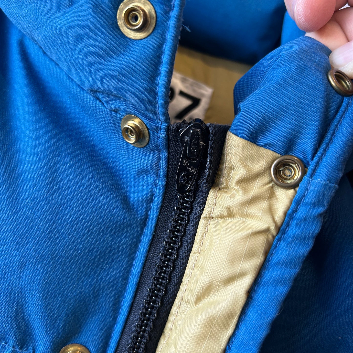 70's CAMP7 キャンプ7 ダウンベスト ブルー(XL)/A9880V-SO