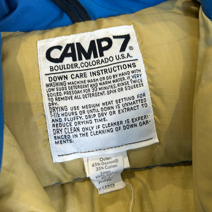 70's CAMP7 キャンプ7 ダウンベスト ブルー(XL)/A9880V-SO