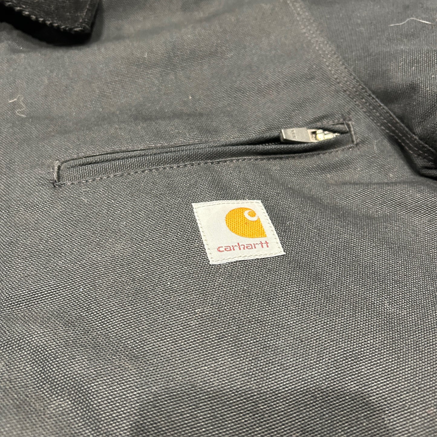 00's Carhartt カーハート デトロイトジャケット 企業ロゴ入り 黒 (S)/B3260J-SO