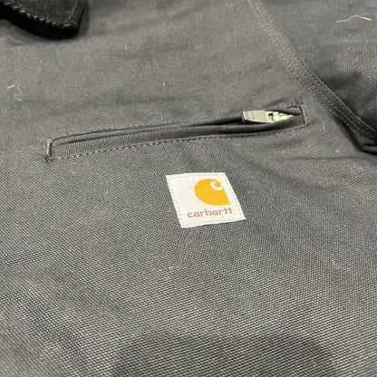 00's Carhartt カーハート デトロイトジャケット 企業ロゴ入り 黒 (S)/B3260J-SO