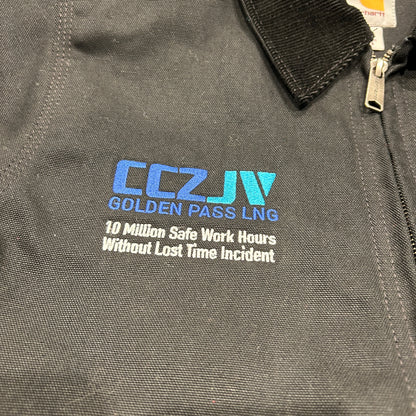 00's Carhartt カーハート デトロイトジャケット 企業ロゴ入り 黒 (S)/B3260J-SO