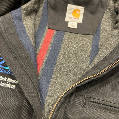 00's Carhartt カーハート デトロイトジャケット 企業ロゴ入り 黒 (S)/B3260J-SO