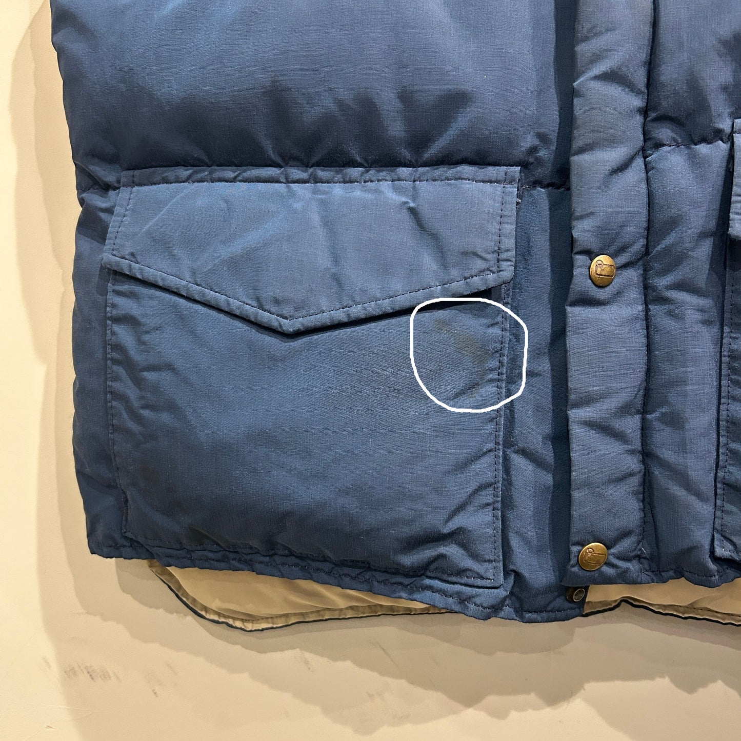 70's Woolrich ウールリッチ ダウンベスト ネイビー(XL)/C0254V-SO