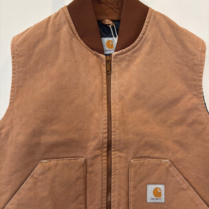 90's Carhartt カーハート ダックベスト ブラウン (aboutXL)/C1563V-SO