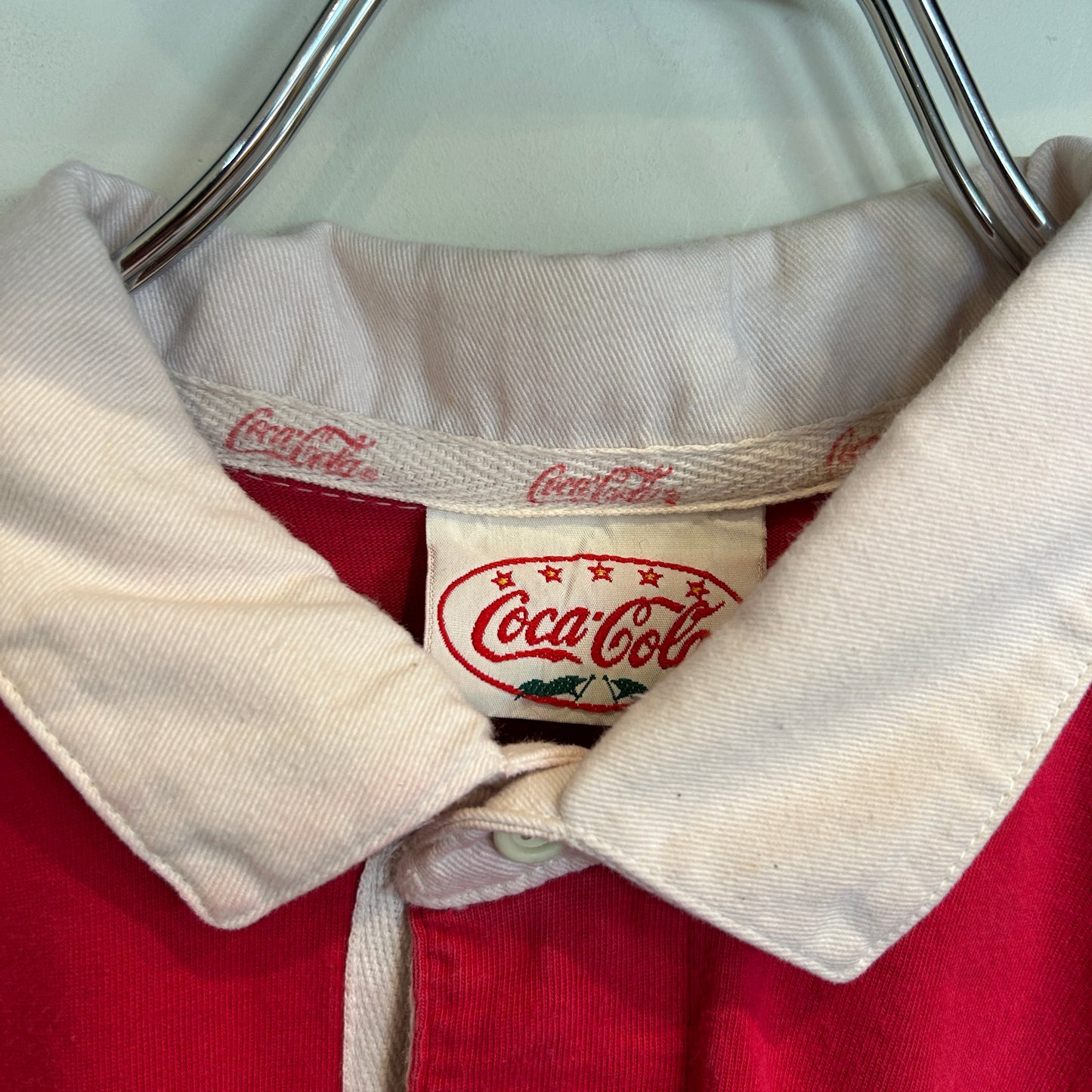 1992 Coca-Cola Evolution ビンの進化 ポロシャツ 赤 (L)/B2773S-SO