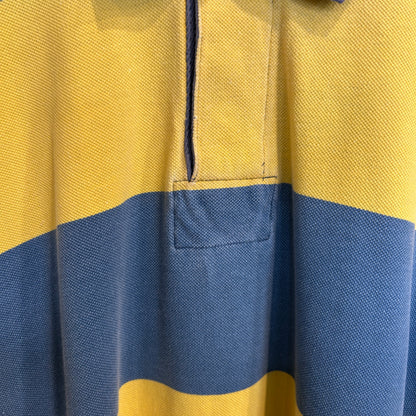 00's GAP ボーダー ポロシャツ 青黄 (XL)/A3176S-SO