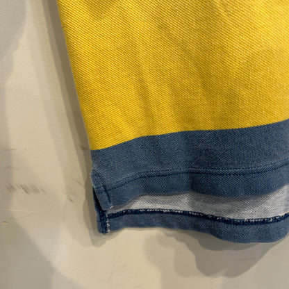 00's GAP ボーダー ポロシャツ 青黄 (XL)/A3176S-SO