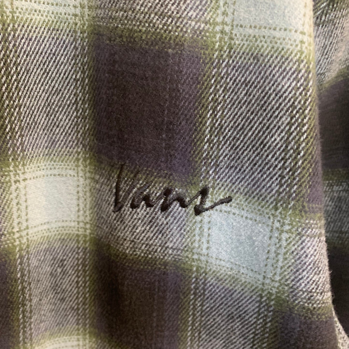 00's VANS オンブレチェック ジップアップジャケット 黒水色 (S)/C1666J-SO