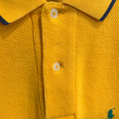 00's Polo by Ralph Lauren ラルフローレン フロントボーダー ポロシャツ 黄紺 (L)/B2509S-SO