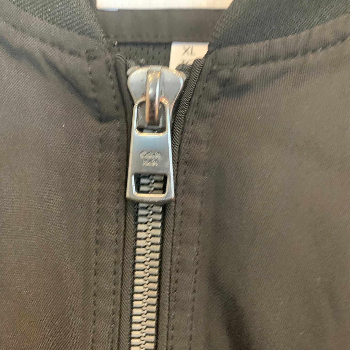00's Calvin Klein フライト ボンバージャケット 黒 (XL)/B3631J-SO