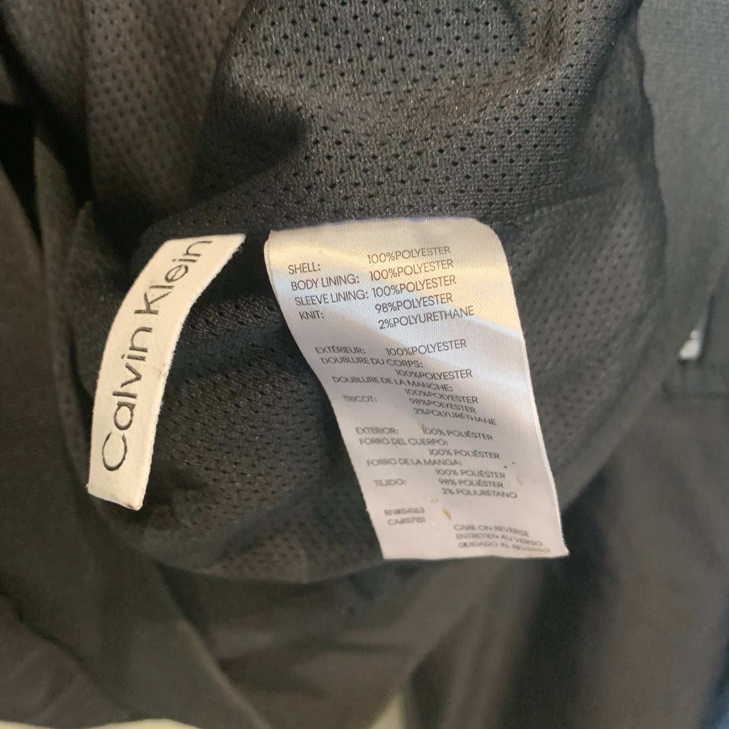 00's Calvin Klein フライト ボンバージャケット 黒 (XL)/B3631J-SO