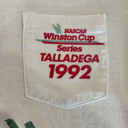 90's Winston Cup Series TALLADEGA 1992 レーシングイベントTシャツ 白 (サイズ不明)/B2710T-SO