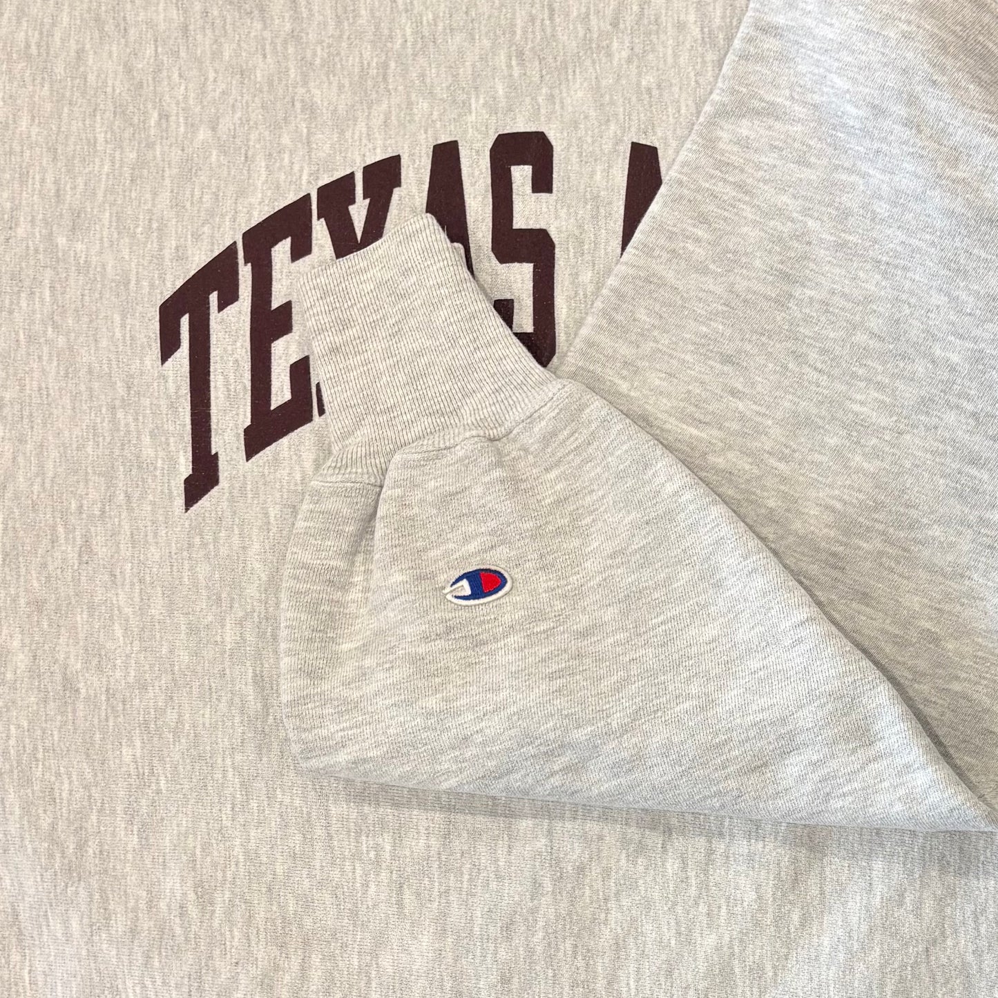 00's Champion Reverse Weave リバースウィーブ TEXAS A&M カレッジスウェット アッシュグレー (XXL) /A9643S-SO