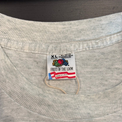 90's FRUIT OF THE LOOM YALE BULLDOGS マスコット カレッジTシャツ 白 (XL)/B2709T-SO